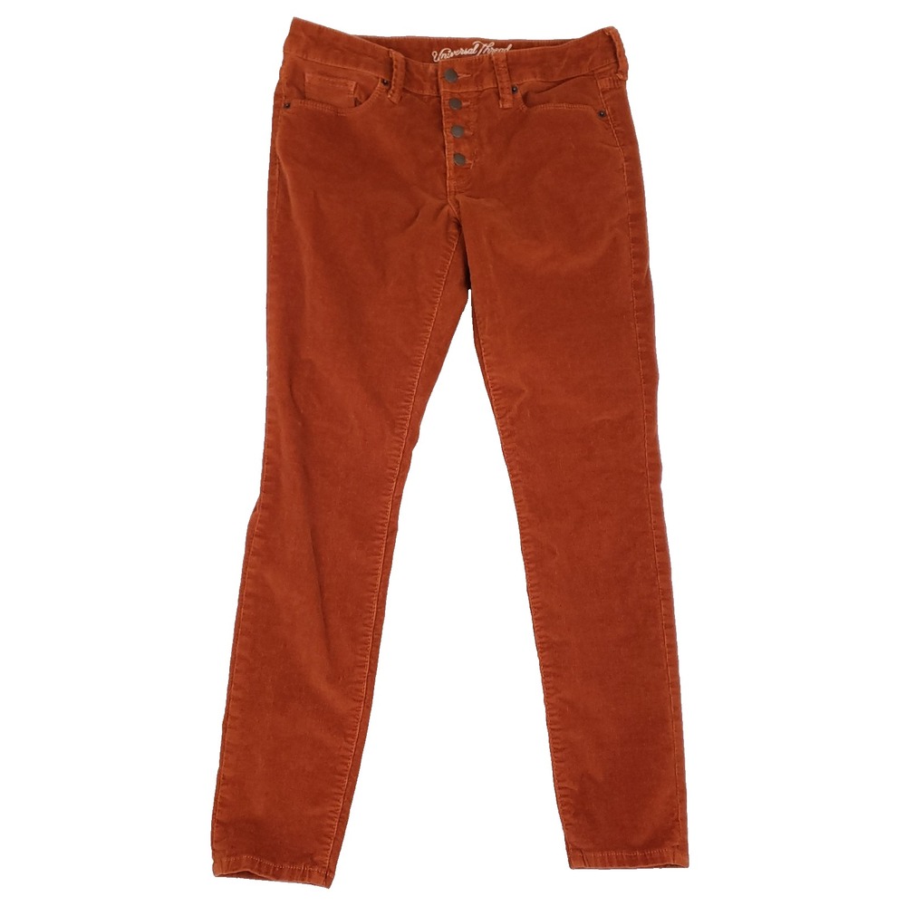 Universal Thread Skinny Corduroy Pants 6/28R Rust Casual Americana Retro